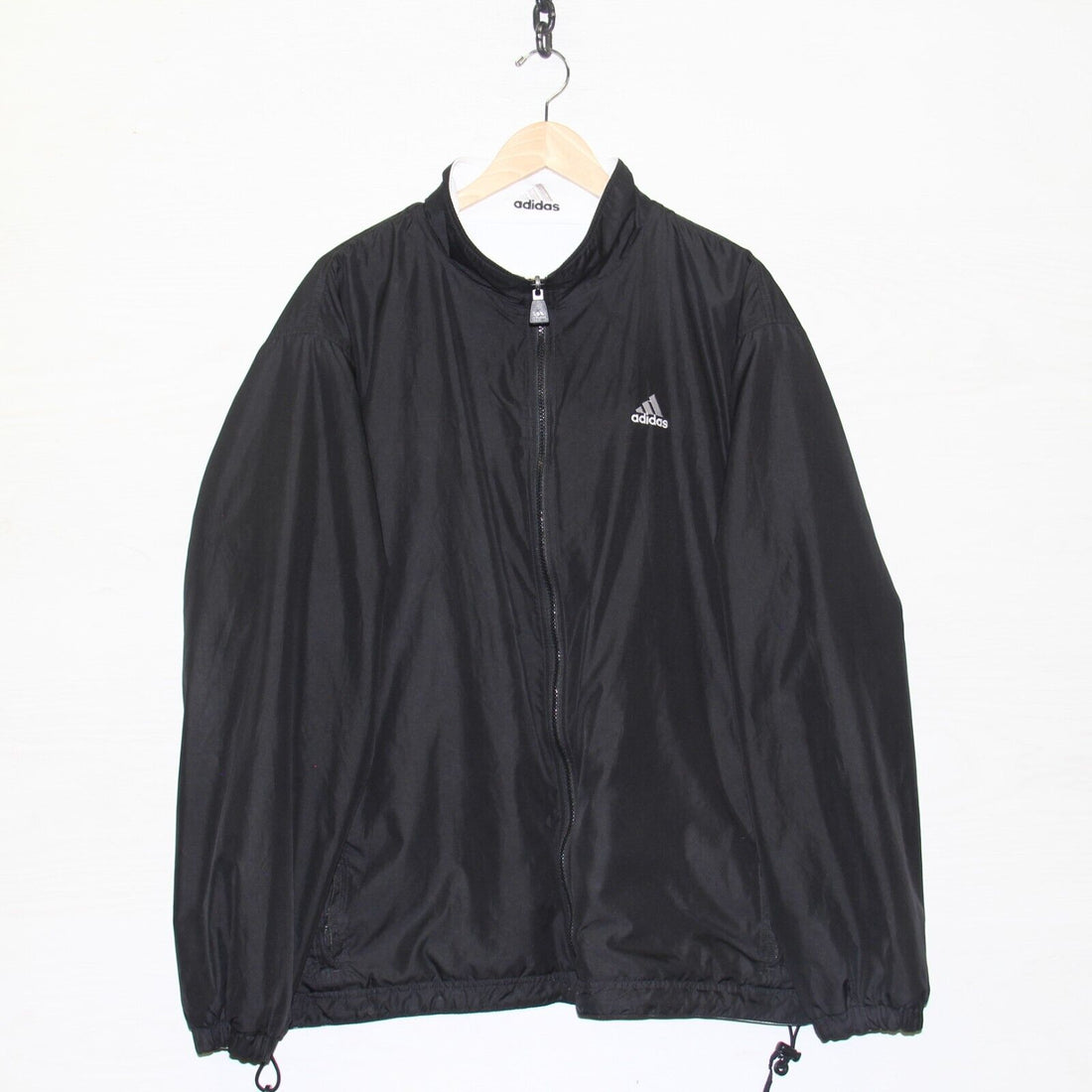 Vintage Adidas Track Jacket Size XL Black White Reversible 90s