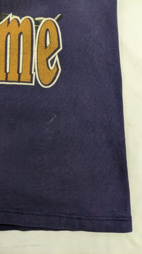 Vintage Notre Dame Fighting Irish T-Shirt Size XL Blue Leprechaun NCAA 90s