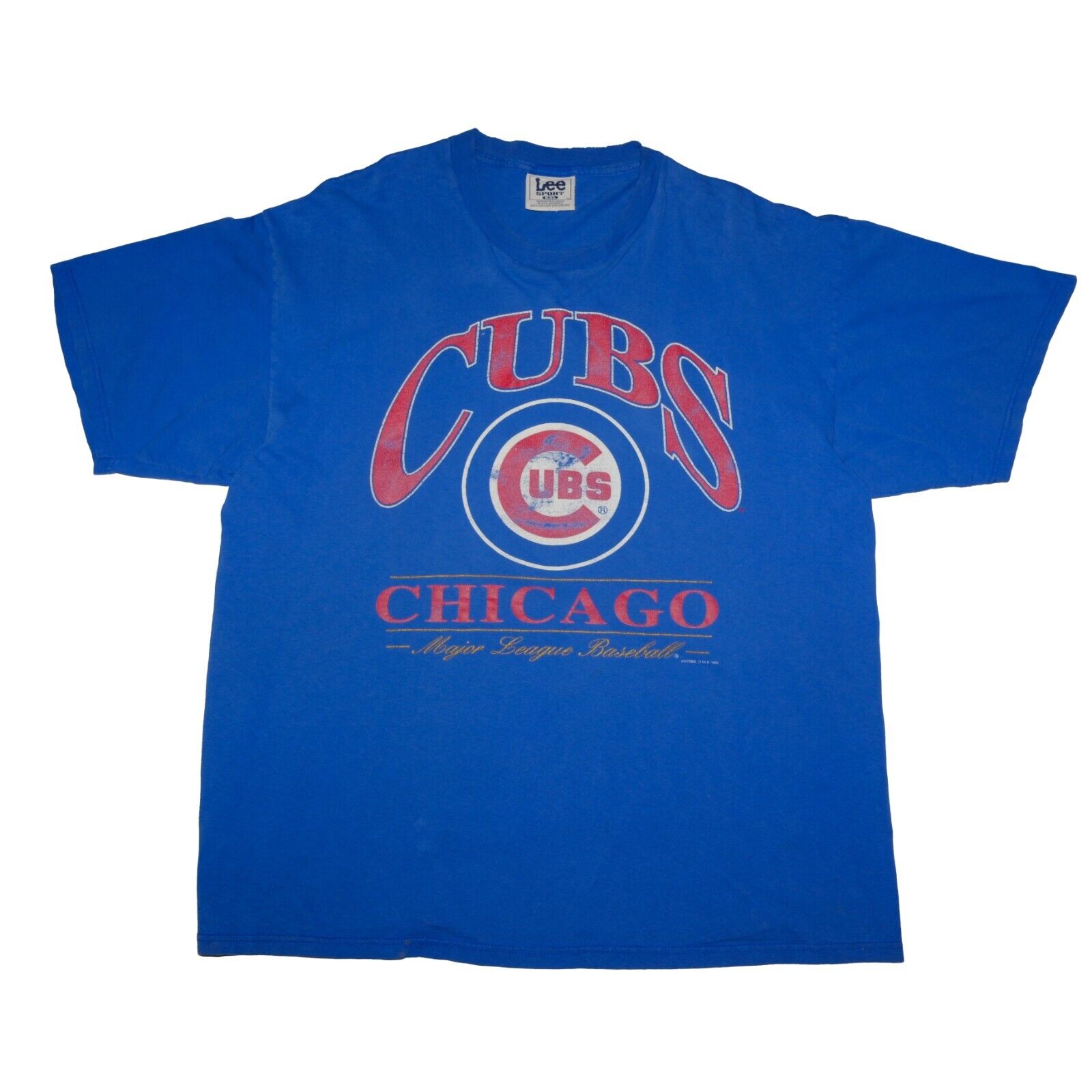 Vintage Chicago Cubs Lee Sport T-Shirt Size 2XL Blue MLB 1995 90s