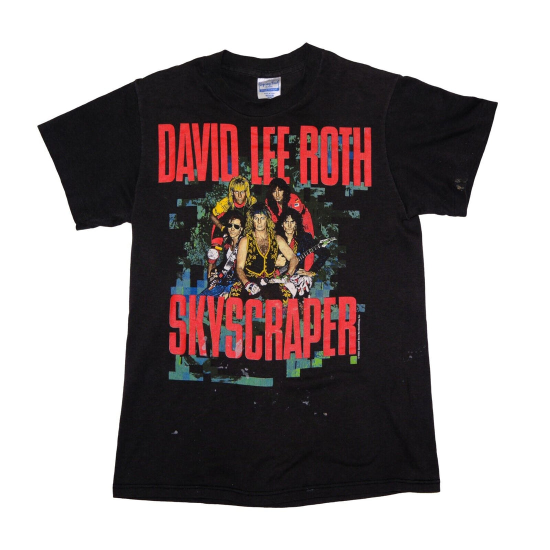 Vintage David Lee Roth Skyscraper Tour T-Shirt Size Medium 1988 80s Band Tee