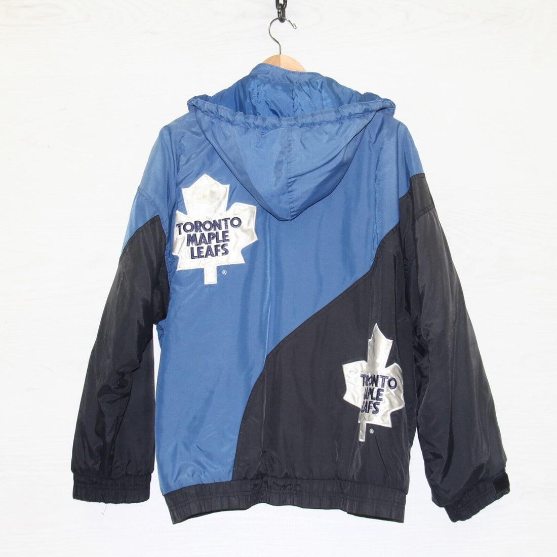 Vintage Toronto Maple Leafs Starter Leather Bomber Jacket Size 