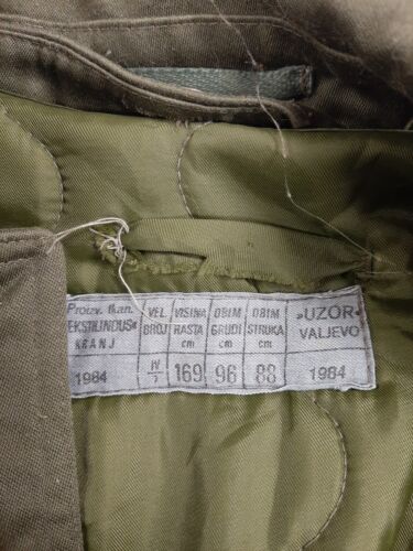Vintage European Military Parka Coat Jacket Size Large Green 80s Army