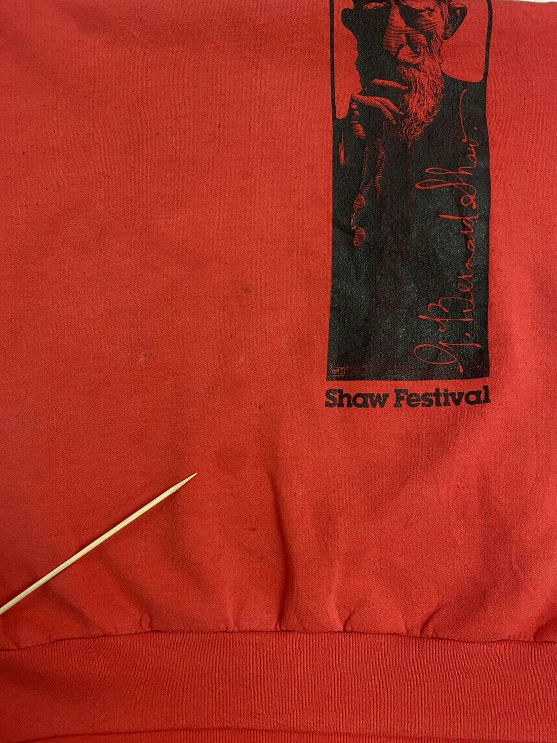 Vintage George Bernard Shaw Festival Sweatshirt Crewneck Size XL Red