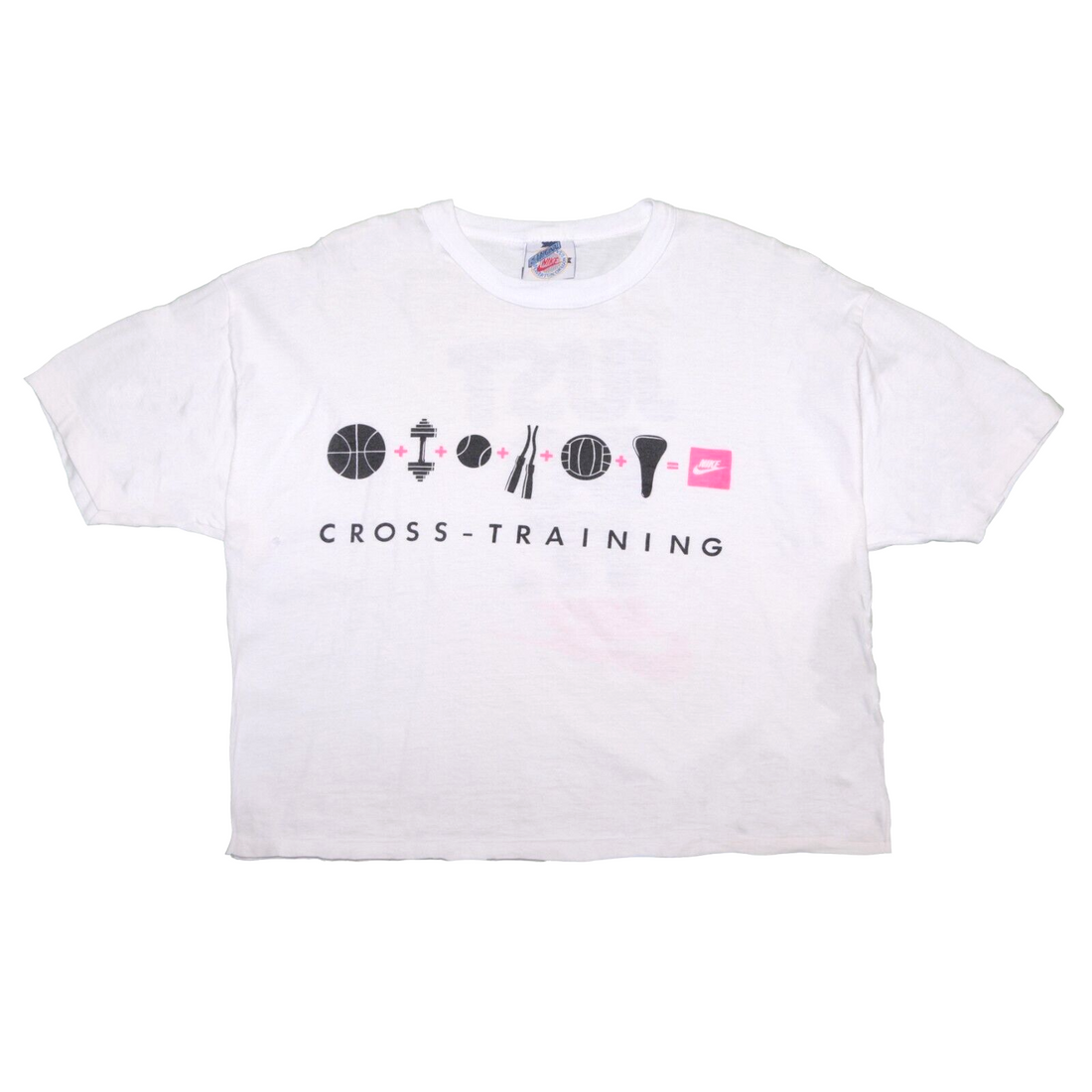 Vintage Nike Cross Training Just Do It T-Shirt Size Small 80s 90s Cropped
