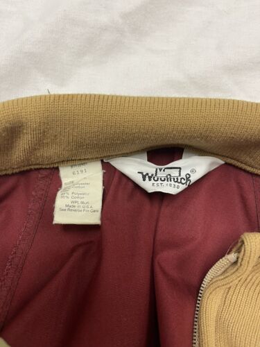 Vintage Woolrich Windbreaker Anorak Light Jacket Size Large Burgundy 80s 90s