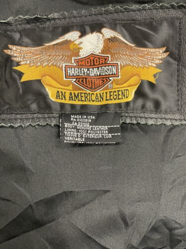 Vintage Harley Davidson Leather Motorcycle Jacket Size Large Made