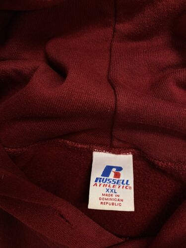 Vintage Arkansas Razorbacks Russell Athletic Sweatshirt Hoodie Size 2XL Red NCAA