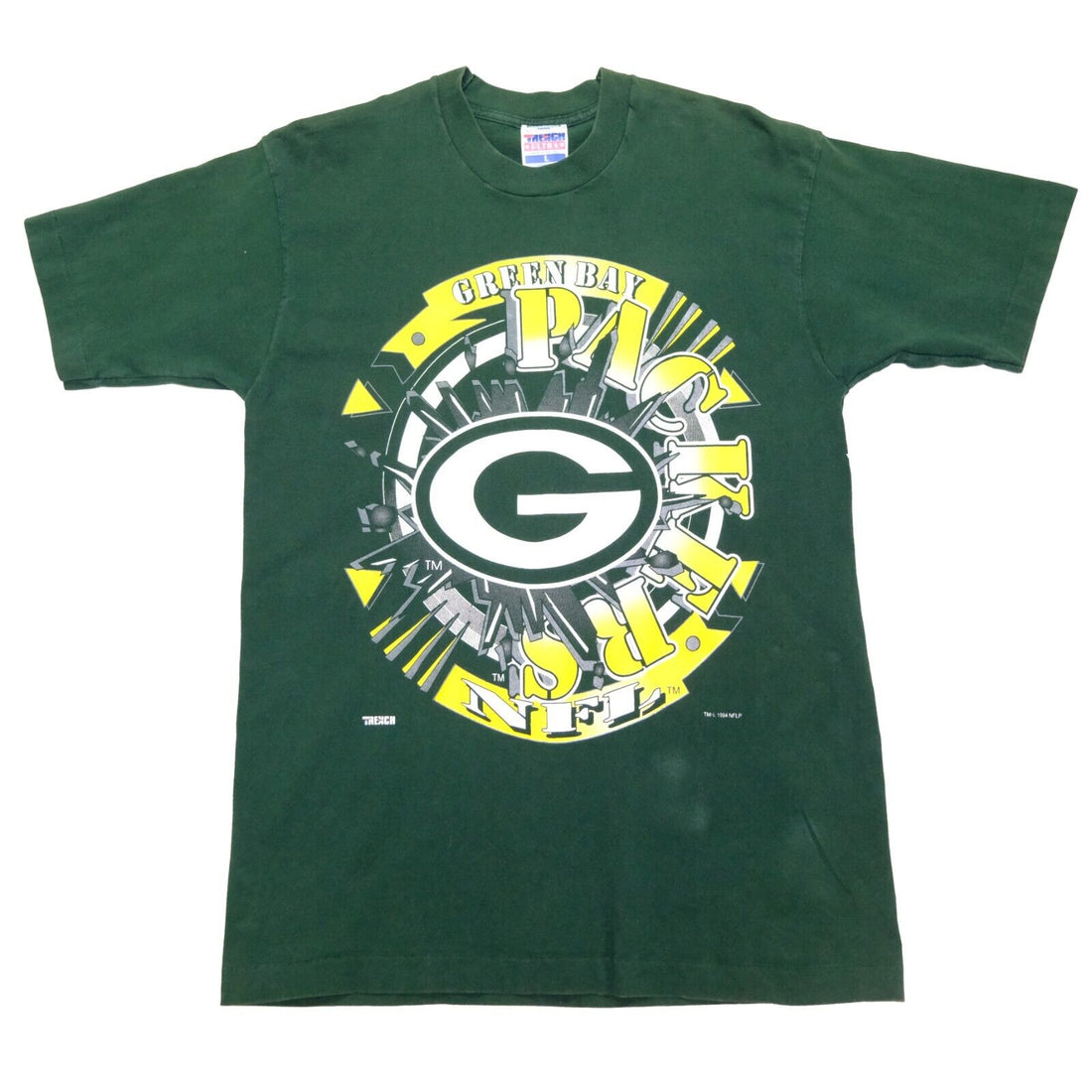 Vintage Green Bay Packers T-Shirt Size Large Green Single Stitch NFL 90s 1995