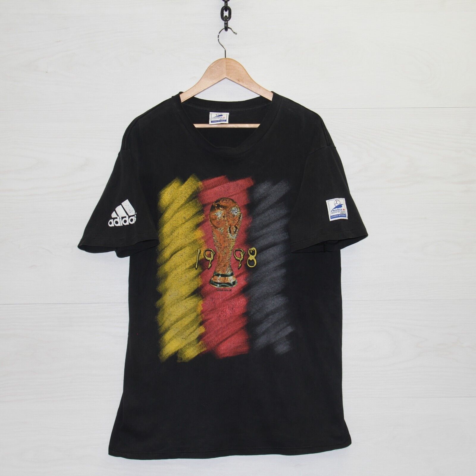 Vintage Germany World Cup Adidas T-Shirt Size Large 1998 90s