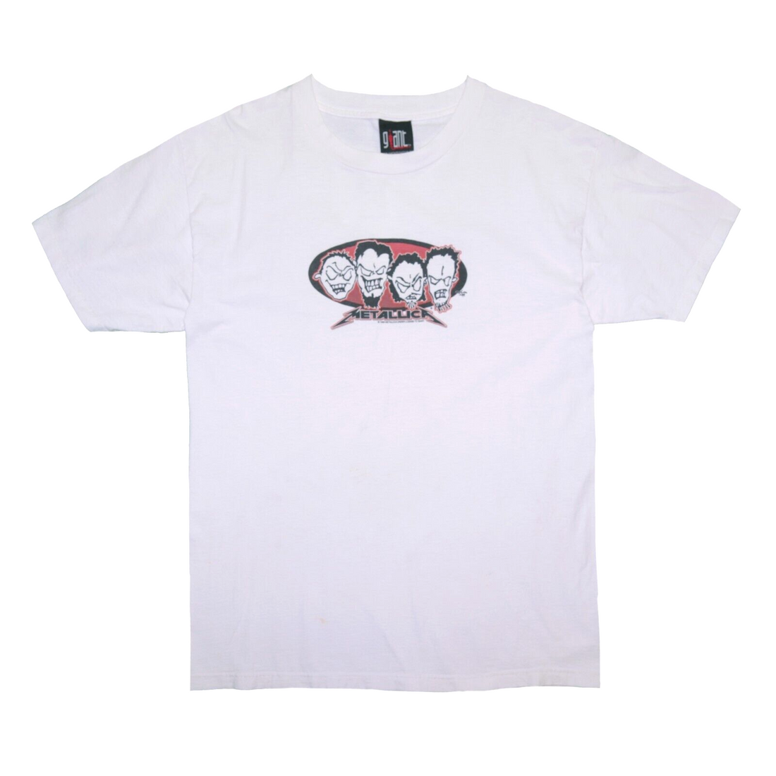 Vintage Metallica Cartoon Head Squindo Giant T-Shirt Size Large 1999 90s Band