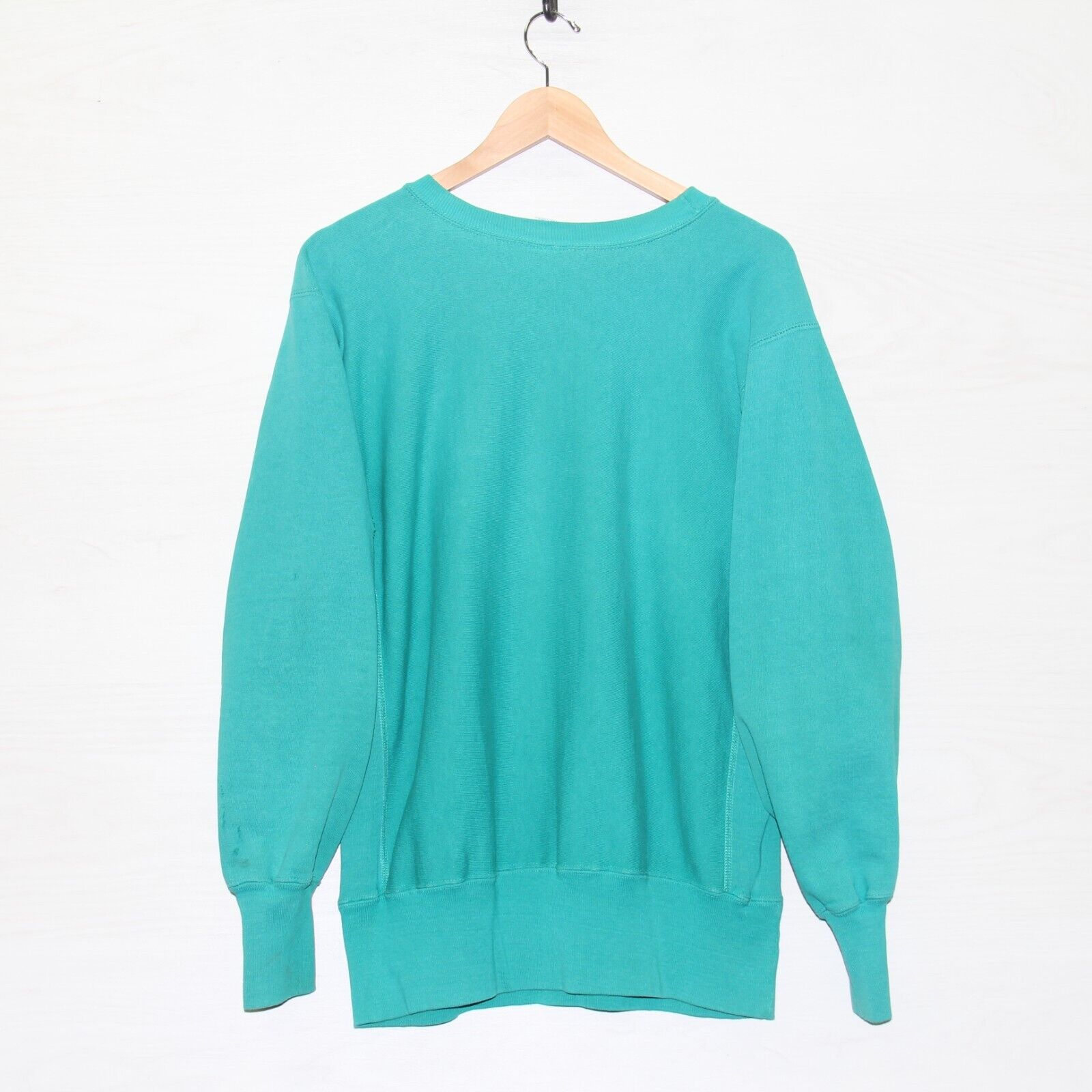 Vintage Champion Reverse Weave Sweatshirt Crewneck Size Large Teal