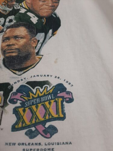 Vintage Green Bay Packers Super Bowl XXXI Starter T-Shirt Large 1991 90s NFL