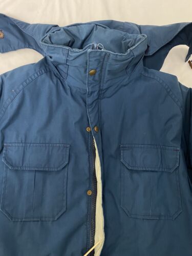 Vintage Woolrich Parka Coat Jacket Size Large Blue