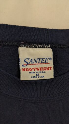 Vintage Virginia Football Santee Sweatshirt Crewneck Size Medium Blue 90s