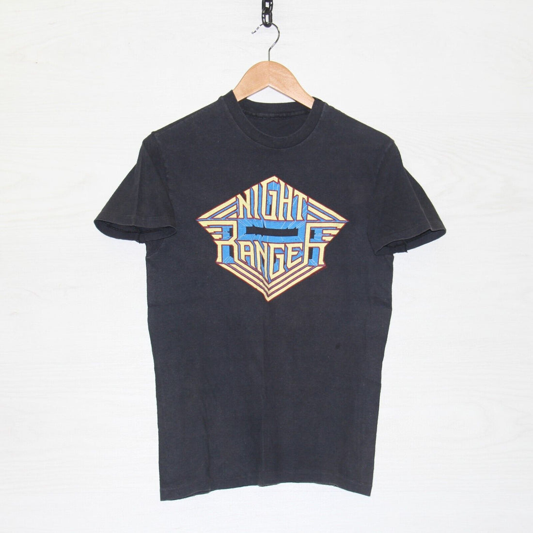 Vintage Night Ranger Dawn Patrol Tour T-Shirt Small Black 1983 80s