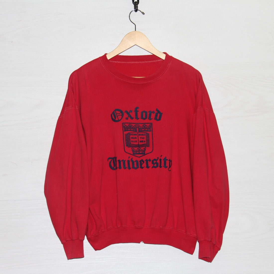 Vintage Oxford University Sweatshirt Crewneck Size Medium Puff Print 80s 90s