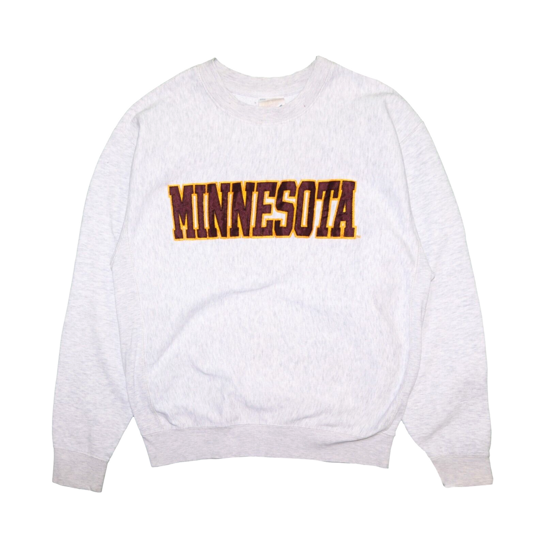 Vintage Minnesota Golden Gopher MV Pro Weave Sweatshirt Size Medium Gray 90s