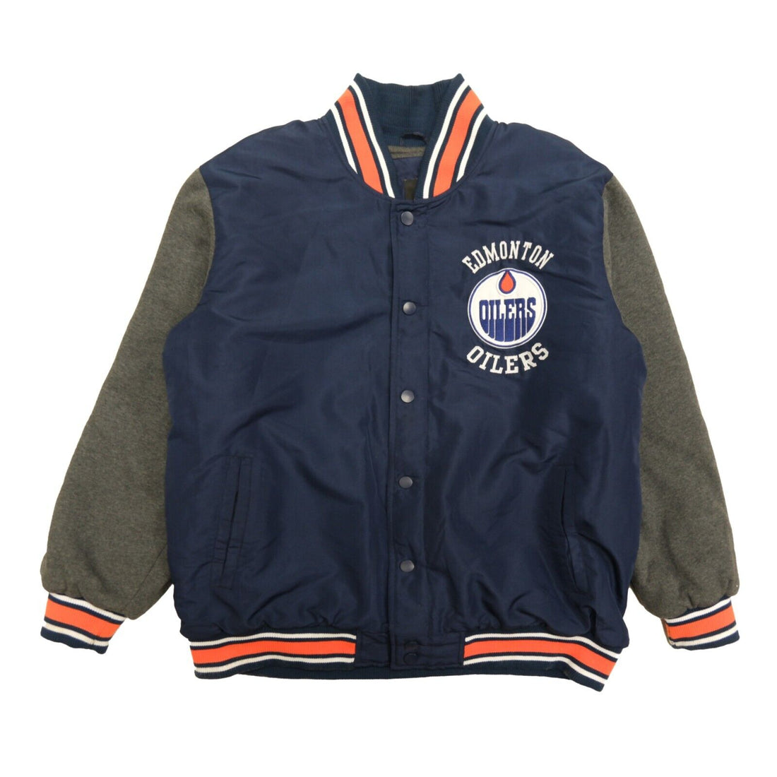 Edmonton Oilers GIII Bomber Jacket Size 2XL Blue NHL